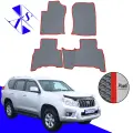 Автомобильные коврики EVA/ЕВА/ЭВА для Toyota Land Cruzer Prado 150 2009-2013 серый красный