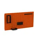 Металлическая перфопанель Metalex 500х1600 оранжевая (с комплектом аксессуаров)