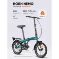 Велосипед складной HORH NEMO H16NEMO1SR 16 (2025) Mint Green велосипед на рост 140-175 см, алюминиевая рама