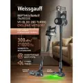 Вертикальный пылесос Weissgauff V11 BLDC 280 Turbo Cyclone Wet&Dry, Инверторный двигатель, Мощность 280 Вт, Турбоощётка