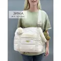 Переноска для кошек и собак утепленная мехом Puffy Дакота Нью, бежевая