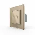 Выключатель сенсорный двухклавишный Module, 1 пост, цвет золотой LIVOLO ORIGINAL