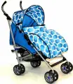 Коляска трость Stiony LIGHT BLUE (гол кружок) с чехлом и дождевиком