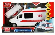 Машина Газель Next Скорая помощь 22,5см Технопарк пластик инерц, свет+звук, откр. двери