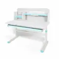 Детский стол-парта Ergokids Bravo Max, с регулировкой высоты и угла наклона, цвет белый\синий