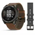 Умные часы Watch Garmin Fenix 8 Pro 51mm Amoled Sapphire Titanium Carbon Grey Chestnut Leather 010-03199-40