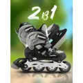 Роликовые коньки 2 в 1, размер 31-34