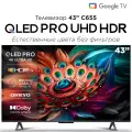 Телевизор 43 TCL QLED 43C655 черный UltraHD 4K, HDR, Google TV