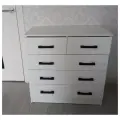 Комод с 5 ящиками К800 3/2, цвет белый гладкий, шириной 81 см