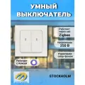 Умный беспроводной выключатель Стокгольм двухклавишный EKF Сonnect