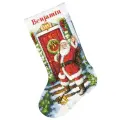 70-08901 Набор для вышивания крестом DIMENSIONS Welcome Santa. Stocking Добро пожаловать, Санта. Чулок