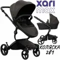Коляска 2в1 Mima Xari Max Chocolate/Black на черном шасси