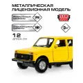 Машинка для мальчика металлическая LADA 4x4 12 см, желтый, Технопарк