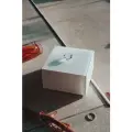 Шкатулка ISMATDecor Бархат, белая, стекло/текстиль, 12х12х8 см