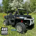 Электромобиль грузовик H005HH 24V 4WD, черный, управляется с пульта и педали