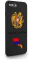 Черный силиконовый чехол SignumCase для iPhone 7/8 Plus Герб Армении для Айфон 7/8 Плюс