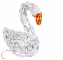 Лебедь светящийся хрустальный, акрил, 30 см, 32 холодных белых LED ламп, Edelman 371519/61033
