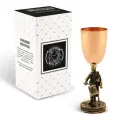 Рюмка Кольчугинский Мельхиор Гусар с барабаном медь-латунь с чернением КМ1396РМ06