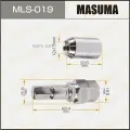 MASUMA MLS-019 к-кт гаек колесных лит. диск! M12x1.5x32.6 20шт.+переходник\