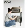 Тумба для винилового проигрывателя и виниловых пластинок FORVINYL. Стойка для HiFi аппаратуры в стиле лофт