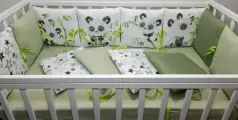 Бортики в кроватку для новорожденных Солнышко моё, панельки Пандочки