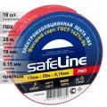 (18 шт.) Изолента ПВХ красная 19мм 25м Safeline