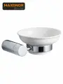 Мыльница Maxonor PURE LIFE SHADE PL1702, хромированная, настенная, керамика, латунь