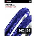 Комплект 2 шт. - Покрышка велосипедная KENDA KHAN K935 26x1,95 (50-559), полуслик протектор, синяя