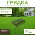 Грядка оцинкованная с полимерным покрытием, длина 2 метра, ширина 1 метр, высота борта 15 см, цвет RAL 8017 шоколадно-коричневый
