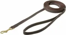 Профессиональный поводок для собак с карабином V.I.Pet , с латексом, 15мм*3м, коричневый, бронзовый карабин, 73-2596