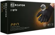 Перчатки особо прочные нитриловые размер XL, Меркатор/Mercator GoGrip, защитные черные, 25 пар