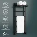 Полотенцесушитель водяной Onix, модель Classic Plus Pro Black 300x800 Лесенка с нижним подключением, Черный матовый, полный комплект
