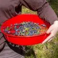 Марья (Maria) Сито для просеивания и переборки ягод Финское 36х36,5см, h5-8,2см, пластик, красный