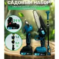 Набор для сада, аккумуляторная цепная пила + аккумуляторный секатор с удлинителем, 2 АКБ 21 В, FANG TOOLS