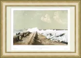 Крымская война. Ров Киль-Буруна, скованный льдами. Литография 1856г.