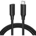 Удлинитель UGreen US353 USB 2.0 Type-C (m) - USB 2.0 Type-C (f), длина 1 м, 1 шт., черный