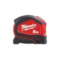 Рулетка Milwaukee Autolock 8м 25мм 4932464664-корпус из АБС-пластика-лента покрыта нейлоновым покрытием.
