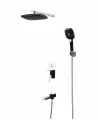 Встраиваемая душевая система Ganzer из латуни 3-я функциями GZ28065-C черный/хром