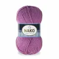Пряжа Sport wool Nako, тем. сух. роза - 1048, 25% шерсть, 75% премиум акрил, 5 мотков, 100 г, 120 м.