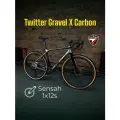 Велосипед Twitter Gravel X Full-hydr Carbon, 9.8 кг, 700х40с гревел шоссейный взрослый, 55 см 12 скоростей, цвет Серый