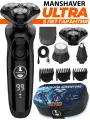 Электробритва мужская Manecode ULTRA комплект 7 в 1 с технологией повторения контуров лица FLOATING 8 в кейсе