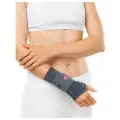 Бандаж лучезапястный Manumed active компрессионный спортивный со стабилизирующей пластиной, 641643K412-8K413-8 (4 размер, модель K412-2 (серая левая), Универсальные)