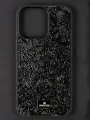 Чехол Swarovski, для Apple iPhone 13 Pro, чёрный, ударопрочный