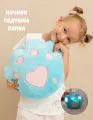 Мягкая игрушка-ночник SOFI&TA Лапа, плюш, синтепон, светящаяся, голубая