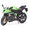 Модель мотоцикла Kawasaki ZX-6R Ninja Racing Cross-country, модель металлического уличного мотоцикла, Коллекционная модель, подарок для детей, 1/12, Зеленый