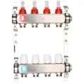 Коллектор регулируемый с расходомерами, из нерж. стали, 12-вых. x1x3/4 Gappo (G424.12)