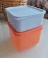 Набор контейнеров  Кубикс 650мл/1л (2шт.) оранжевый и голубой. Tupperware