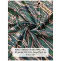 Ткань плательная Ниагара (супер софт), 300х145 см, 110 г/м2, абстрактный принт в зеленых и бежевых тонах