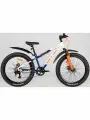 Велосипед горный SITIS CROSSER 7SP 24 (2025) White-Yellow-Blue/белый-желтый-синий, подростковый на рост 130-145 см