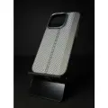 Чехол Айфон 15 Про / чехол iPhone 15 Pro с MagSafe LUXO Life+, серебристо-бронзовый, карбоновый